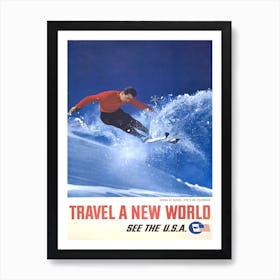 Skiing At Aspen Travel Poster Art Print