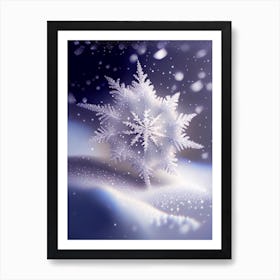 Diamond Dust, Snowflakes, Soft Colours 1 Art Print