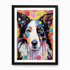 Border Collie Pop Art Inspired 3 Art Print