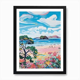 North Berwick Beach, East Lothian, Scotland, Matisse And Rousseau Style 2 Art Print