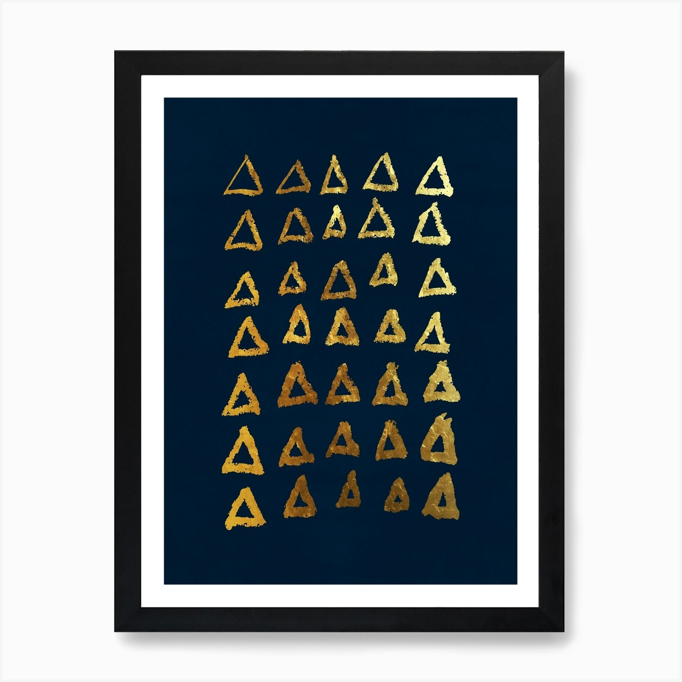 Golden Triangles Wall Art Print Free Shipping Fy