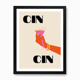 Cin Cin Retro Glamour Poster Poster