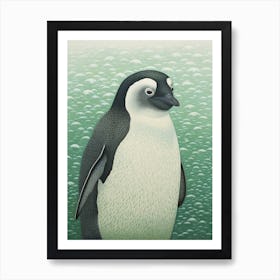 Ohara Koson Inspired Bird Painting Penguin 2 Art Print