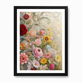 Flowers In A Vase 33 Art Print