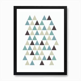 Scandi Triangles Forest Art Print