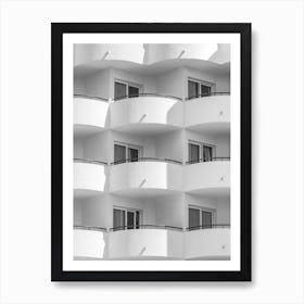 Balconies Of A Hotel Mallorca Spain Art Print