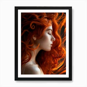 Fiery Girl 1 Art Print