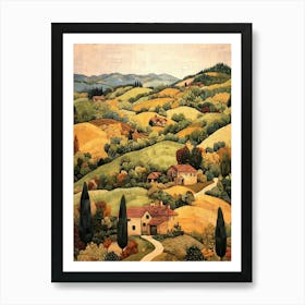 European Countryside Tapestry 6 Art Print