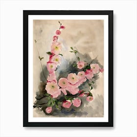 Pink Cherry Blossoms Art Print