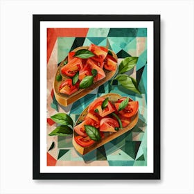 Art Deco Inspired Bruscetta 3 Art Print