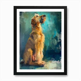 Irish Wolfhound Acrylic Painting 6 Art Print