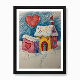 Valentine'S Day House Art Print