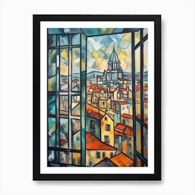 Window View Berlin Of In The Style Of Cubism 1 Art Print