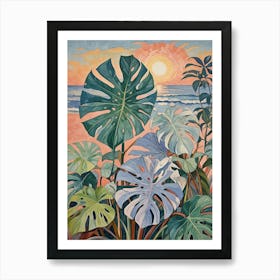 Monstera Sunrise no1 Art Print