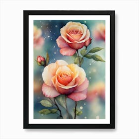 Roses Painting Art Print