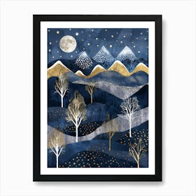 Night In The Mountains Art Print