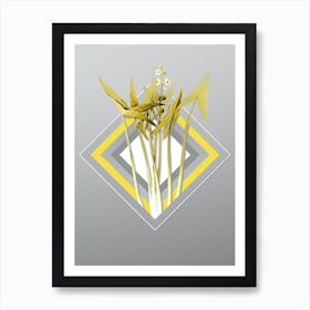 Botanical Arrowhead in Yellow and Gray Gradient n.170 Art Print