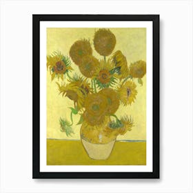 Vincent Van Gogh, Sunflowers, Fourth Version, 1888. Art Print