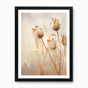 Boho Dried Flowers Tulip 2 Art Print