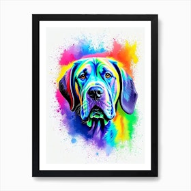 Neapolitan Mastiff Rainbow Oil Painting Dog Art Print