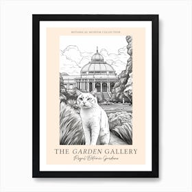 The Garden Gallery, Royal Botanic Gardens Melbourne Australia, Cats Line Art 2 Art Print