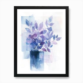 Watercolor Flowers In A Vase 2 Art Print