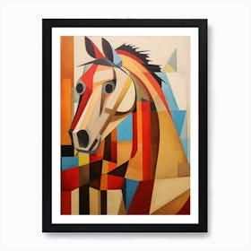 Horse Abstract Pop Art 8 Art Print
