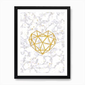 Elegant Marble Heart Art Print