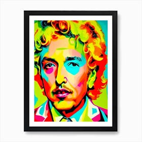 Bob Dylan Colourful Pop Art Art Print