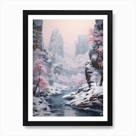 Dreamy Winter Painting Yosemite National Park United States 2 Art Print