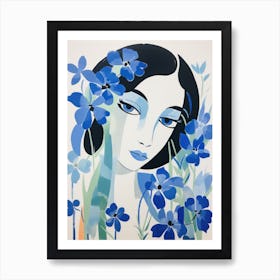 Blue Flowers 12 Art Print