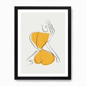 Minimalist Line Art Nude Art Print