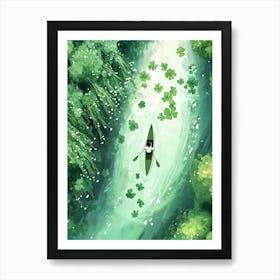 Stunning Rowboat on the River 1 Art Print