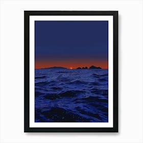 Sunset Over The Ocean 89 Art Print