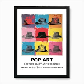 Poster Hats Pop Art 4 Art Print