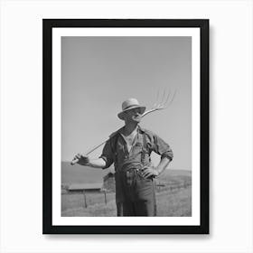 Untitled Photo, Possibly Related To Wheat Farmer, Whitman County, Washington, This Farmer Is Not Typical O Art Print