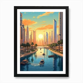 Dubai Pixel Art 1 Poster