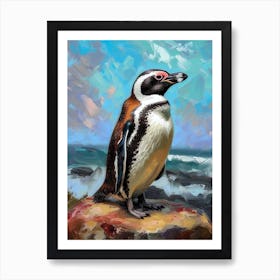 African Penguin King George Island Oil Painting 3 Art Print