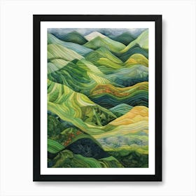 Green Hills Art Print