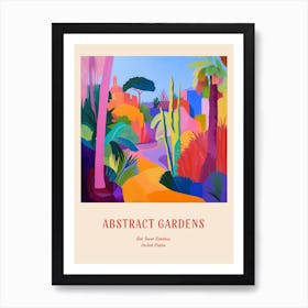 Colourful Gardens Bok Tower Gardens Usa 1 Red Poster Art Print