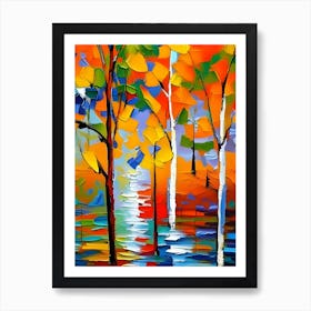 Abstract Of Trees Art Print