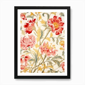 Floral Wallpaper 258 Art Print