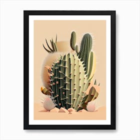 Parodia Cactus Neutral Abstract 2 Art Print