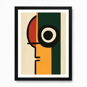 Abstract Portrait Of A Man Art Print