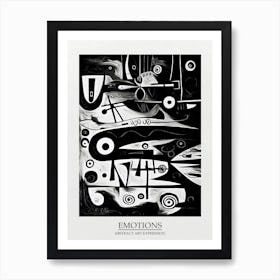 Emotions Abstract Black And White 6 Poster Art Print