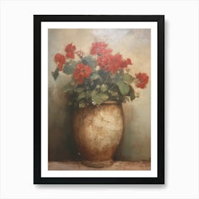 Red Geraniums Art Print