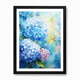 Blue Hydrangeas 3 Art Print