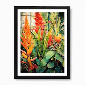 Tropical Plant Painting Snake Plant 5 Art Print