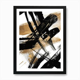 Abstract In Black And Gold Art Print