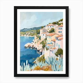 South Of France Kitsch Brushstrokes 4 Art Print